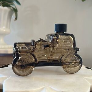 Vintage Avon Reo Depot Wagon After Shave Dark Glass Decanter 1970’s Roadster Car